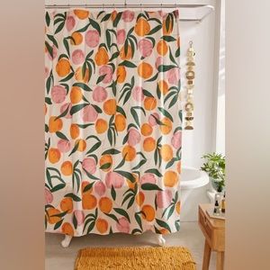 Urban Outfitters Peach cotton Shower Curtain